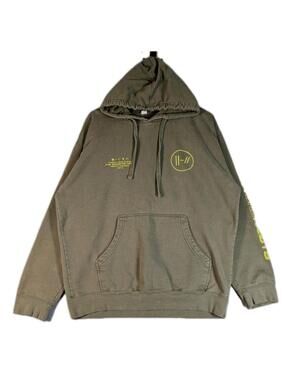 Twenty One Pilots Mens M Green Bandito Tour Graphic Hoodie Concert 21 Stressed